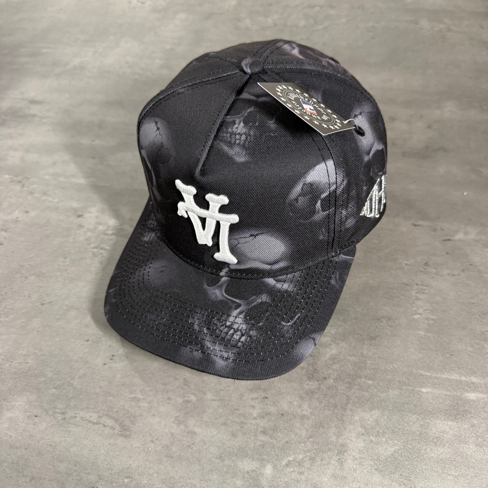 KTHLA Kill The Hype Los Angeles Dodgers Snapback Hat Black Bones Skull Skeleton
